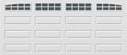 16x7 -  Arched Stockton Long - Obscure With glass Long - White