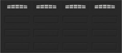 16x7 -  Cascade - Clear  With glass Long - Black