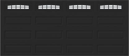 16x7 -  Cascade - Frosted  With glass Long - Black