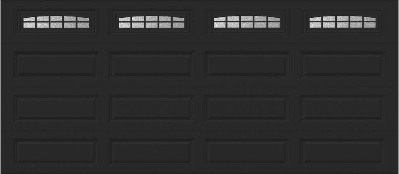 16x7 -  Cascade - Obscure  With glass Long - Black