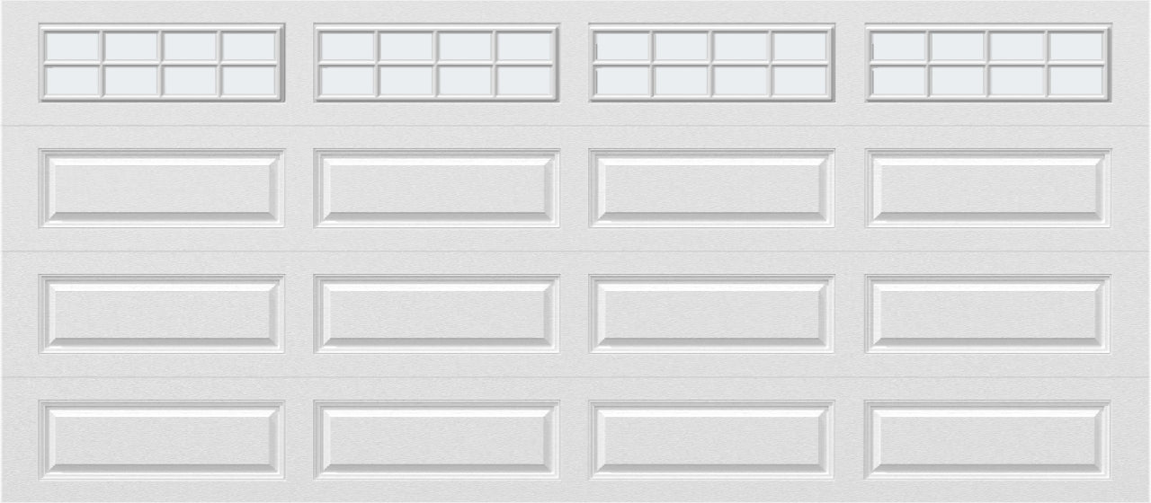 16x7 - Frosted -  Long -Stockton With glass Long - White