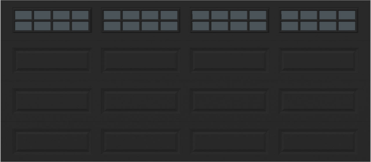 16x7 -  Tinted - Long Stockton With glass - Black