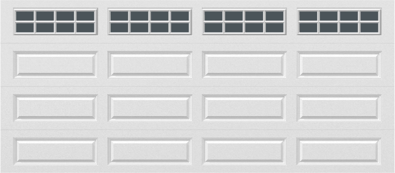 16x7 -  Tinted - Long Stockton With glass - White