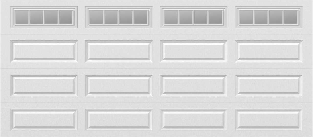 16x7 -  Straight Stockbridge Long  - Clear  With glass Long - White