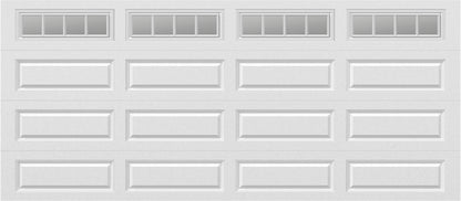 16x7 -  Straight Stockbridge Long  - Clear  With glass Long - White