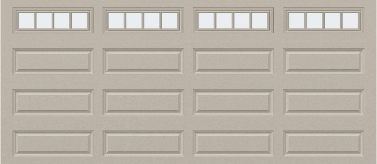 16x7 - Straight Stockbridge Long - Frosted With glass Long - Almond