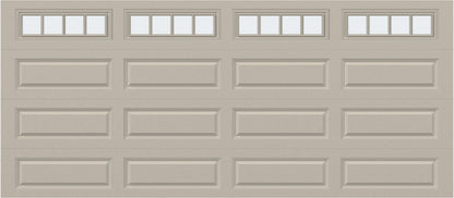 16x7 - Straight Stockbridge Long - Frosted With glass Long - Almond