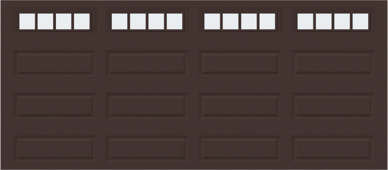 16x7 -  Straight Stockbridge Long - Frosted With glass Long - Brown