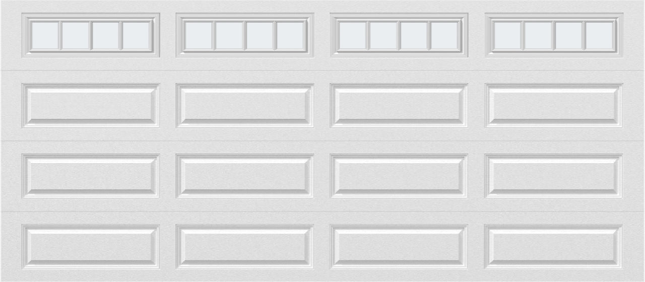 16x7 - Straight Stockbridge Long - Frosted With glass Long - White