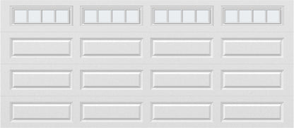 16x7 - Straight Stockbridge Long - Frosted With glass Long - White