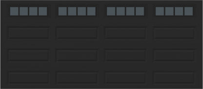 16x7 -  Straight Stockbridge Long - Tinted   With glass Long - Black