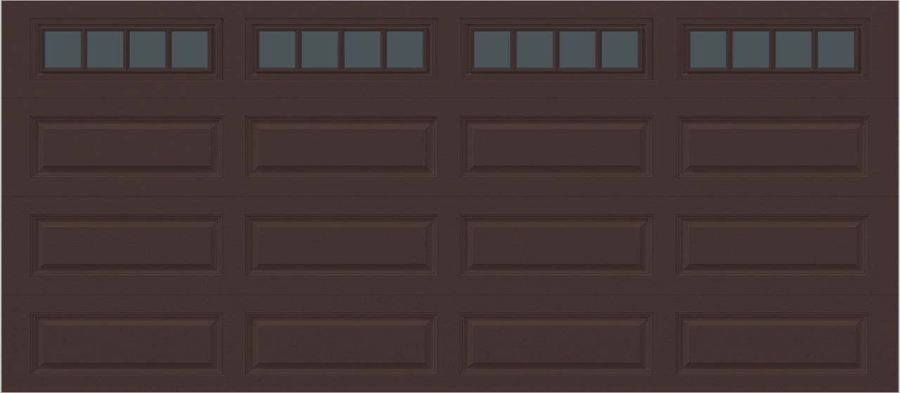 16x7 -  Straight Stockbridge Long - Tinted   With glass Long - Brown