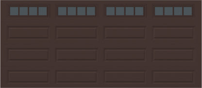 16x7 -  Straight Stockbridge Long - Tinted   With glass Long - Brown