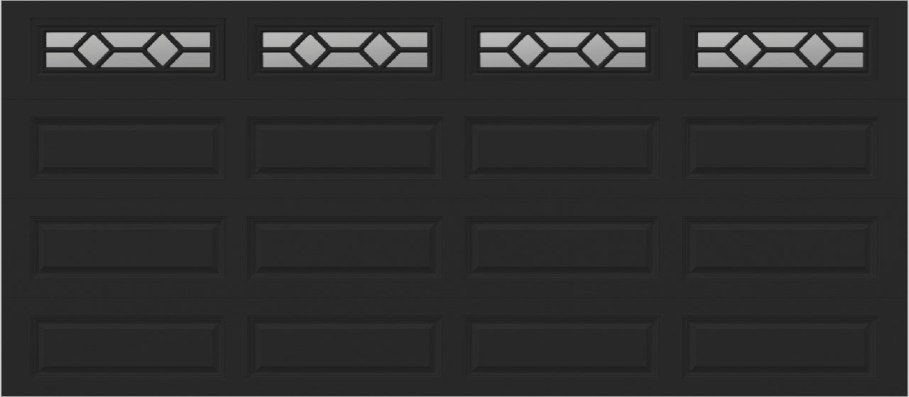 16x7 -  Waterton Long 1 - Clear -   With glass Long - Black