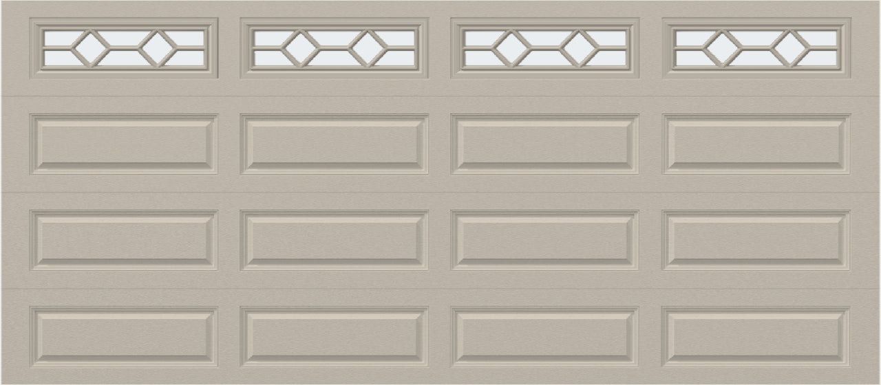 16x7 - Waterton Long 1 - Frosted -  With glass Long - Almond