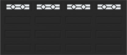 16x7 -  Waterton Long 1 - Frosted -   With glass Long - Black