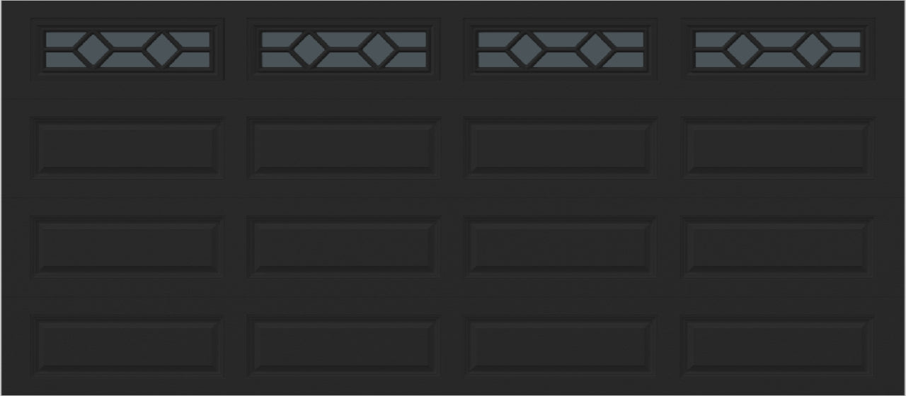 16x7 -  Waterton Long 1 - Tinted -   With glass Long - Black