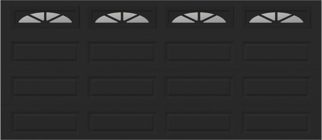 16x7 -  Waterton Long 2  - Clear -   With glass Long - Black