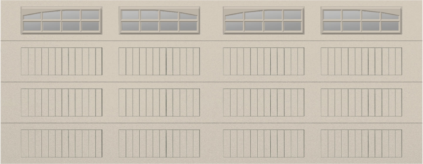 18x7 - Arched Stockton Long - Clear  With glass Long - Almond