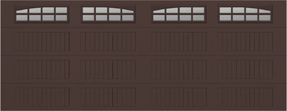 18x7 -  Arched Stockton Long - Clear  With glass Long - Brown