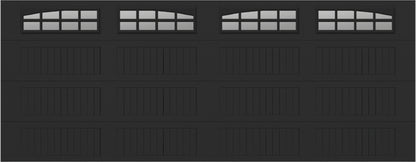 18x7 -  Arched Stockton Long - Clear  With glass Long - Black