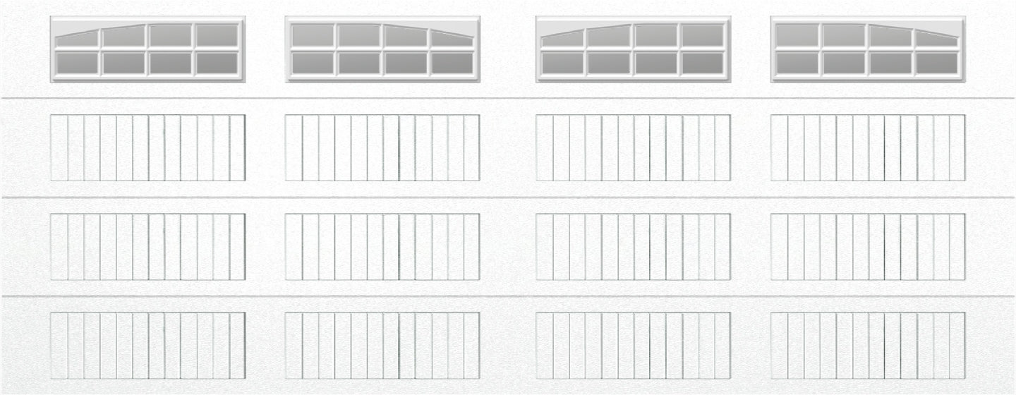 18x7 -  Arched Stockton Long - Clear  With glass Long - White