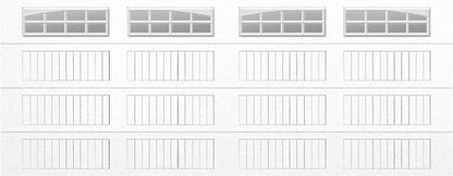 18x7 -  Arched Stockton Long - Clear  With glass Long - White