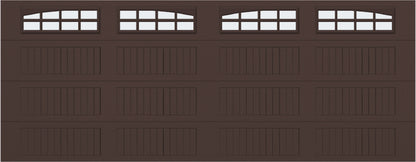 18x7 -  Arched Stockton Long - Frosted With glass Long - Brown