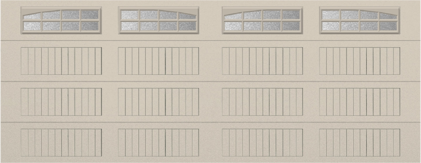 18x7 - Arched Stockton Long - ObscureWith glass Long - Almond