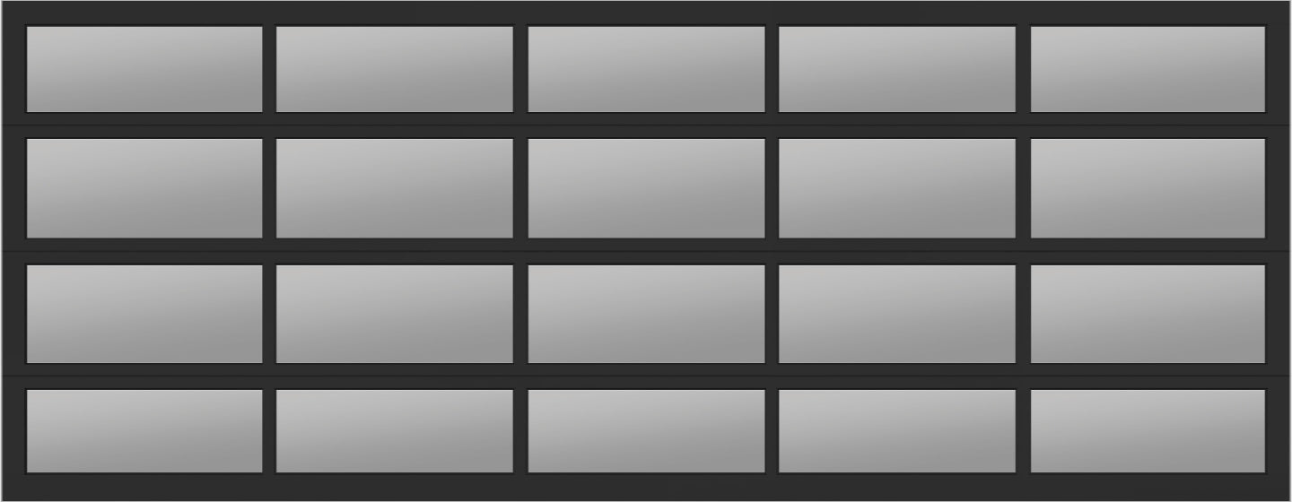 18'x7' Window - Aluminum  - Black - Clear