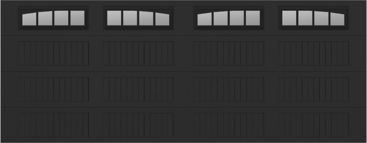 18x7 -  Long with glass Arched Stockbridge Long - Clear  With glass Long - Black