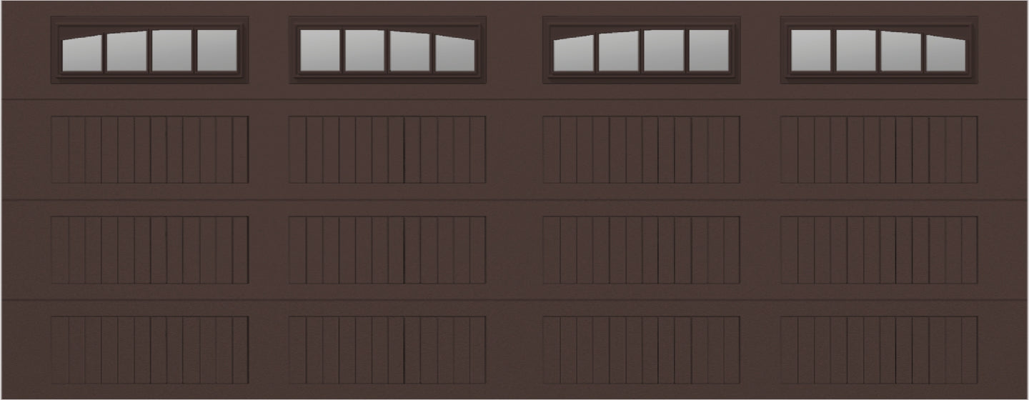 18x7 -  Long with glass Arched Stockbridge Long - Clear  With glass Long - Brown