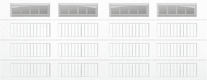 18x7 -  Long with glass Arched Stockbridge Long - Clear  With glass Long - White