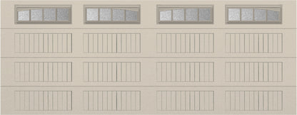 18x7 - Arched Stockbridge Long - Obscure With glass Long - Almond