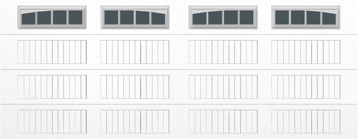 18x7 -  Arched Stockbridge Long - Tinted With glass Long - White