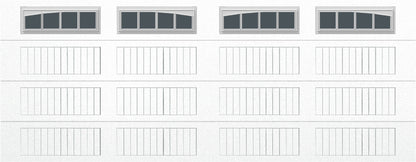 18x7 -  Arched Stockbridge Long - Tinted With glass Long - White