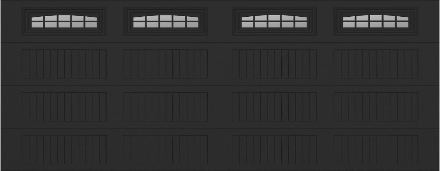 18x7 -  Cascade - Clear  With glass Long - Black