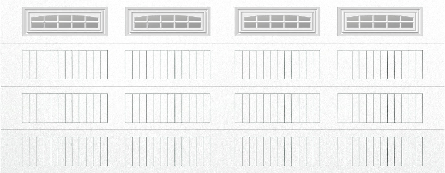 18x7 -  Cascade - Clear  With glass Long - White