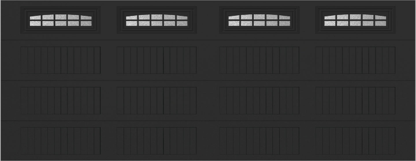 18x7 -  Cascade - Obscure  With glass Long - Black