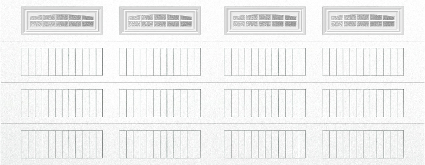 18x7 -  Cascade - Obscure  With glass Long - White