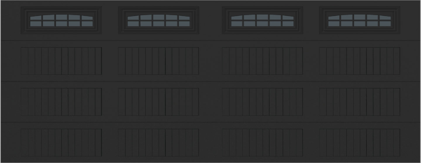 18x7 -  Cascade - Tinted  With glass Long - Black.