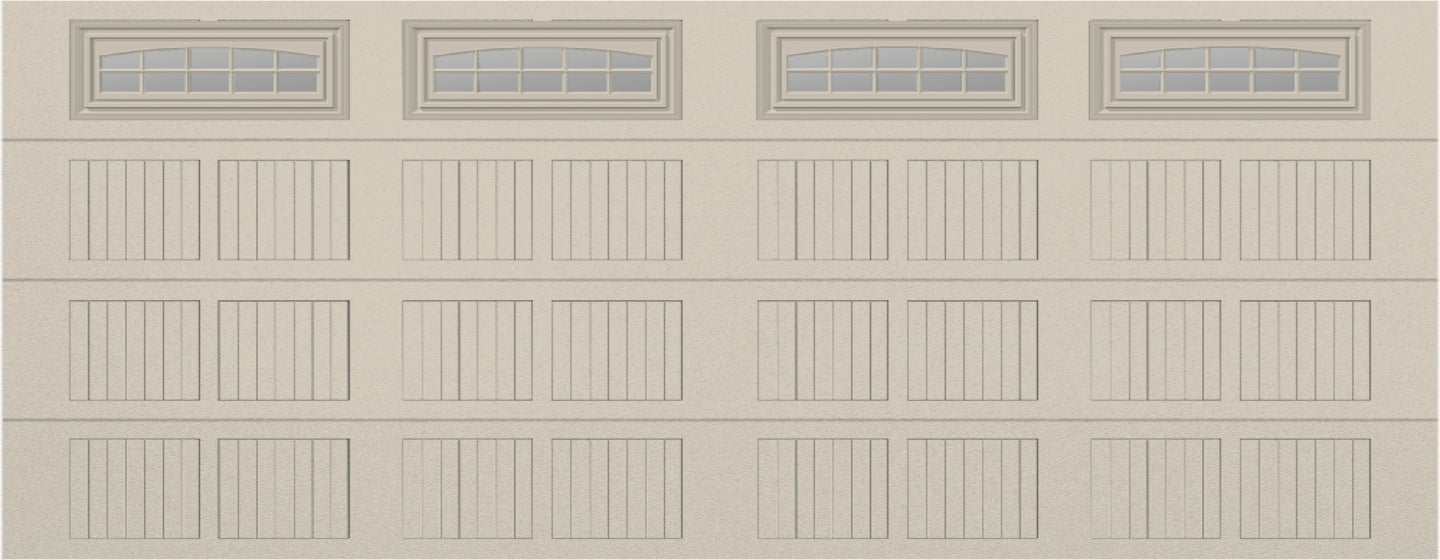 18x7 -  Cascade Short - Clear  With glass - Almond