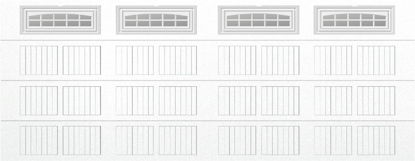 18x7 -  Cascade Short - Clear  With glass - White