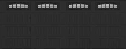 18x7 -  Cascade Short - Clear  With glass - Black