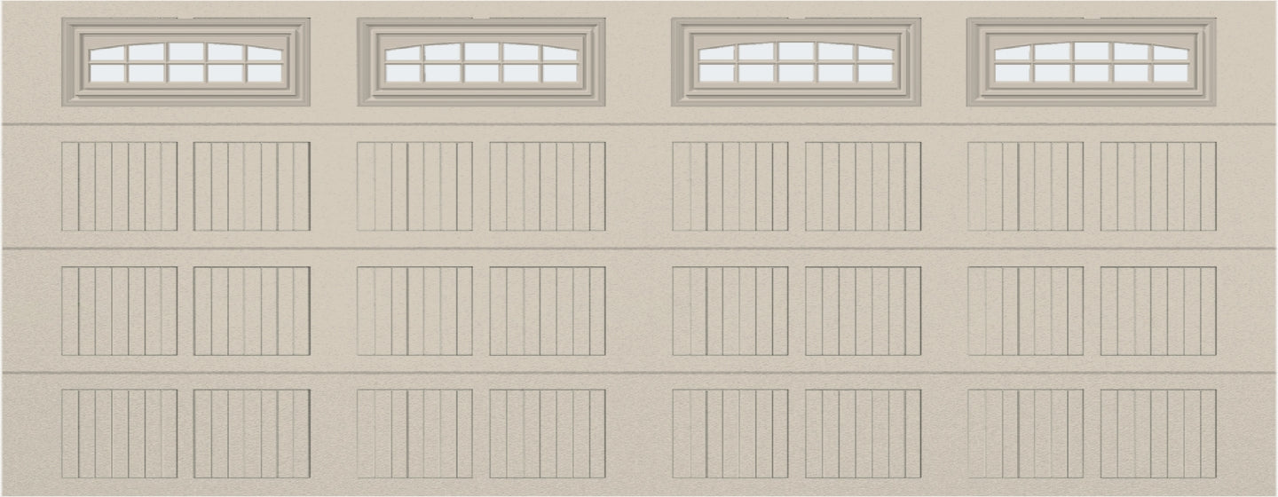 18x7 -  Cascade Short - Frosted  With glass - Black.