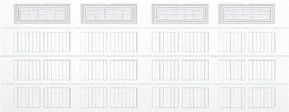 18x7 -  Cascade Short - Frosted  With glass - White