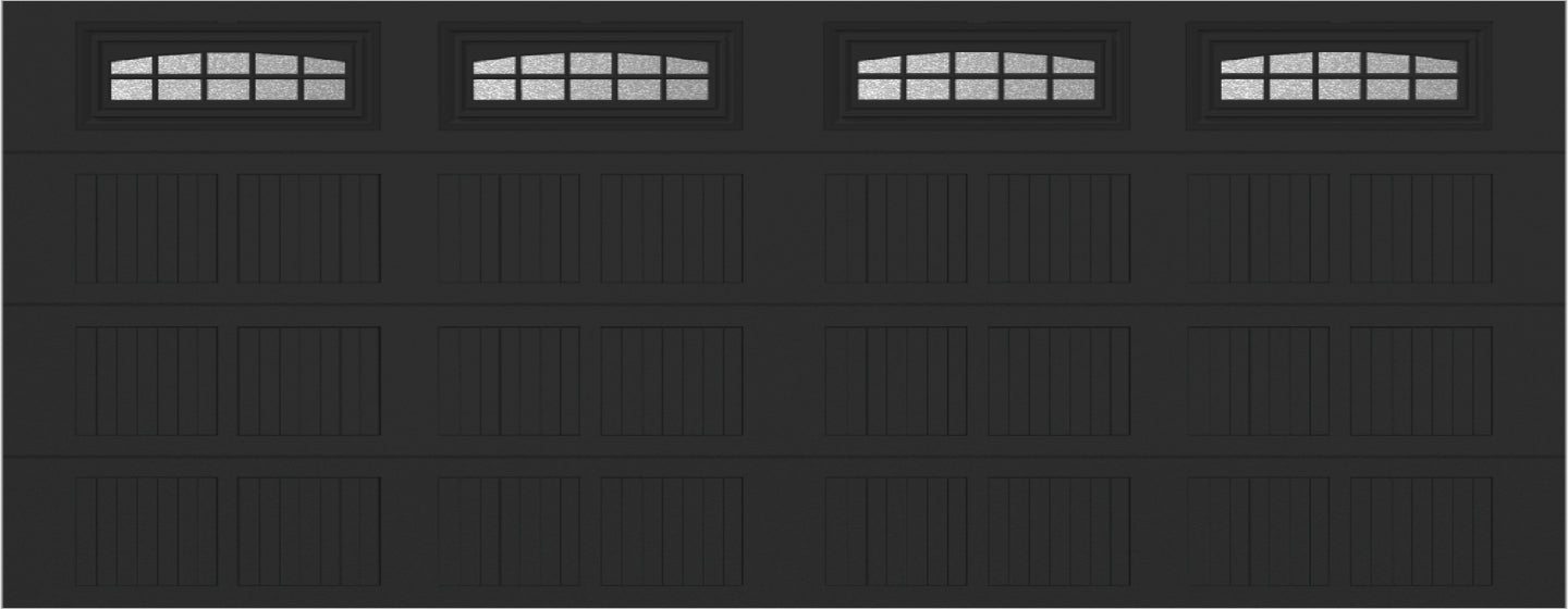 18x7 -  Cascade - Obscure With glass - Black