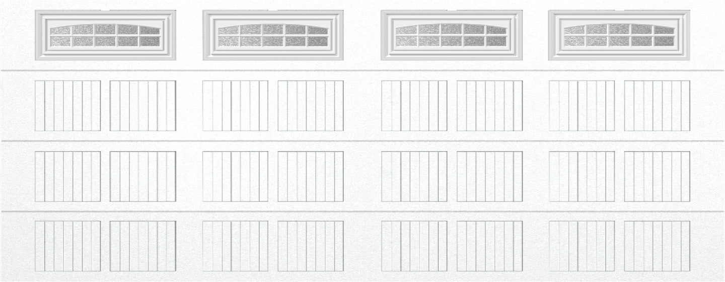 18x7 -  Cascade - Obscure With glass - White