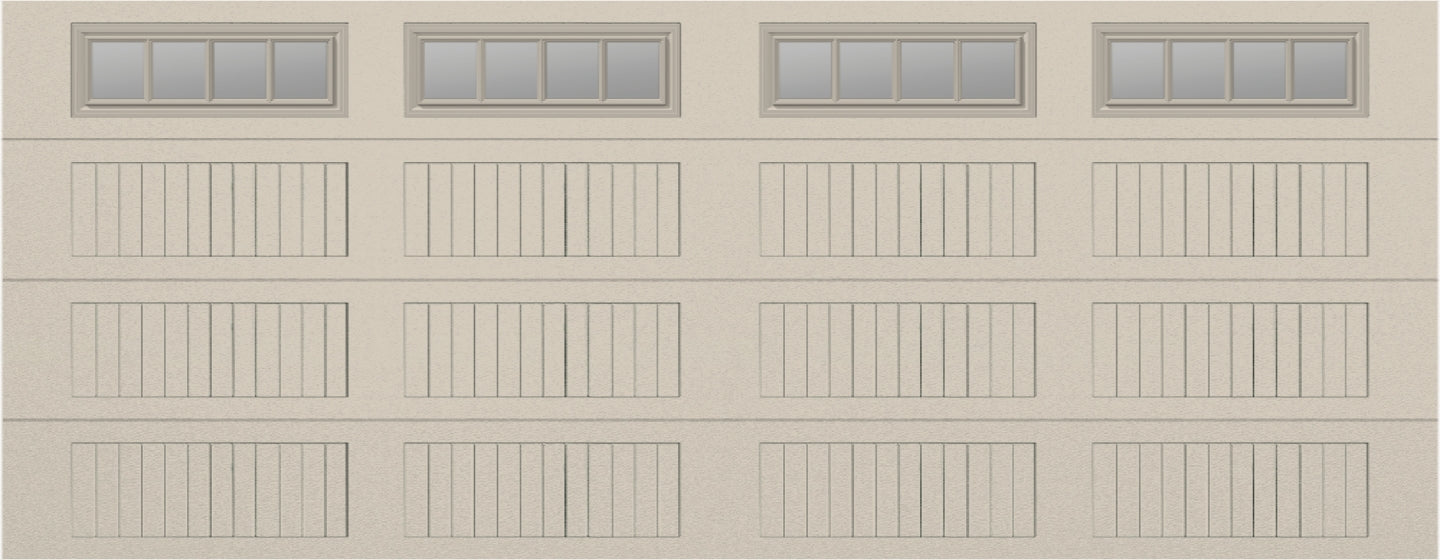 18x7 - Straight Stockbridge Long - Clear  With glass Long - Almond