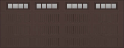 18x7 -  Straight Stockbridge Long - Clear  With glass Long - Brown